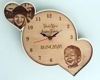 Time for Love- personalizirani drveni sat sa tvojom slikom i tekstom