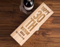 Happy Birthday to You - drvena kutija za vino izgravirana s porukom po želji