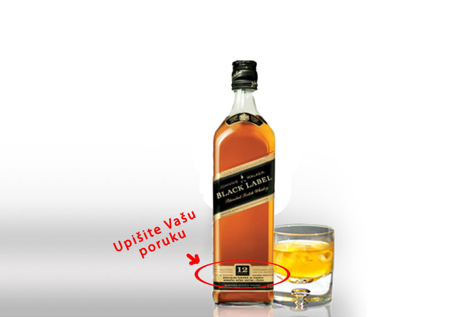 Personalizirani Johnnie Walker Black Label, 0,70l